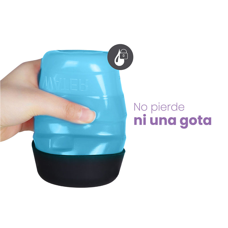 Botella para mascotas reutilizable con dispensador plegable / Bebedero portátil 500ml